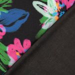 Romanit-jersey - Digitaltryck blommor petrolblå