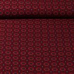Viskose-Twill - Ornamente Weinrot