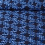 Viskose-Twill - Retro Dunkelblau Royalblau