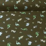 Jersey - Digitaldruck Kleine Dinos Khaki