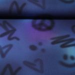 Jersey - Digitaldruck Graffiti Malerei Navy