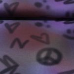 Jersey - Digitaldruck Graffiti Malerei Lila