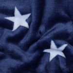 Měkký fleece - oboustranné hvězdy námořnická modř a světle modrá