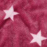 Mjuk fleece - dubbelvävd stjärnor rosa cerise