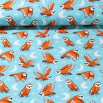 Organic Jersey - Hamburger Liebe Digitale Print Midnight Flock Turquoise