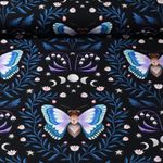 Bio Canvas - Hamburger Liebe Digitaldruck Midnight Luna Moth Schwarz Blau