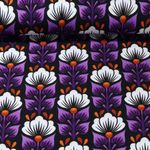 Bio Sweat - Digitale print Midnight Wild Flower Zwart Wit