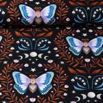 Bio Canvas - Hamburger Liebe Digitaldruck Midnight Luna Moth Schwarz Rost