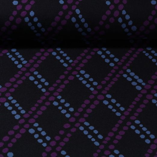 Bio Jacquard Jersey - Hamburger Liebe Midnight Lane Schwarz