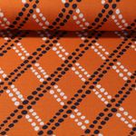 Bio Jacquard Jersey - Hamburger Liebe Midnight Lane Orange
