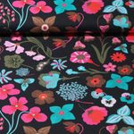 Popeline de coton - Nerida Hansen Impression digitale Meadow Flower Anthracite