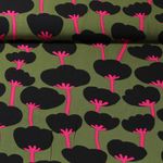 Viscose durable - Nerida Hansen Poppies Olive EcoVero By Lenzing-0