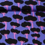 Viscose durable - Nerida Hansen Poppies Violet EcoVero By Lenzing-0