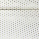 Baumwoll-Popeline - Sterne Ecru Gold