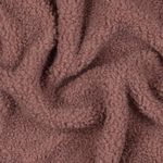 Teddyfleece - dubbelvävd boucle enfärgad gammelrosa