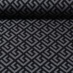Jacquard-Jersey - Geo Anthrazit