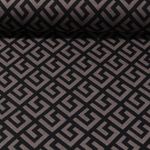 Jacquard-Jersey - Geo Taupe