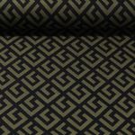 Jacquard-Jersey - Geo Olive