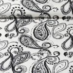 Twill de viscose - Paisleys Blanc laine