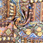 Viscose Twill - Paisley Mix Chocoladebruin