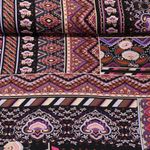 Twill de viscose - Mélange de paisleys Noir