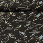 Viskose-Popeline - Vögel Khaki