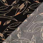 Popelina de viscosa - Pájaros negros