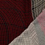 Viscose twill - lijnenmix zwart rood