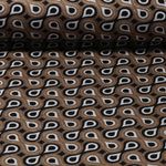 Jersey romanite - Gouttes Marron Noir