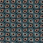 Romanit-Jersey - Droppar Petrol Svart