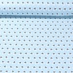 Sommersweat - French Terry Blumen Hellblau Angeraut