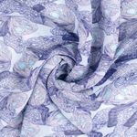 Šifon - Plisé Motýli Modrá Šifon - Plisé Motýli Modrá