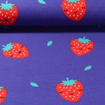 Sweat soft - Fraises Bleu cobalt Gratté