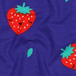 Soft Sweat - Jordgubbar på koboltblå, borstad