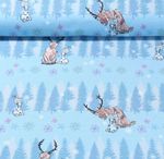 Jersey - Digitaldruck Frozen Olaf und Sven Hellblau