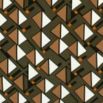 Viscose popeline - Khaki driehoeken