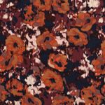 Viscose - Abstracte bloemen Navy