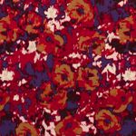 Viscose - Abstracte Bloemen Rood