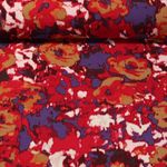 Viskose - Blüten Abstrakt Rot