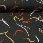 Jersey viscose - Motif abstrait Vert olive