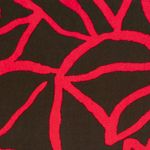 Viscose - Twill Abstrait Marron Foncé Fuchsia