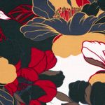 Viscosa - Crepé Flores Grandes Verde Abeto