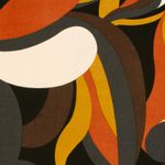 Viscose popeline - Retro druppels oranje mosterd