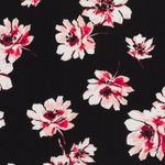 Viscosa - Crepé Flores Negro