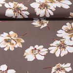 Viscose - Crepe Fleurs Taupe