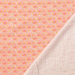 Tissu coton - Impression numérique mélange vintage fleurs orange