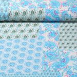 Baumwoll-Webware - Digitaldruck Vintage Mix Blau