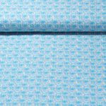 Baumwoll-Webware - Digitaldruck Vintage Mix Blumen Blau