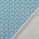 Tissu en coton tissé - Imprimé numérique Vintage Mix Fleurs Bleues