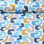 Baumwoll-Webware - Retromix Weiß Blau